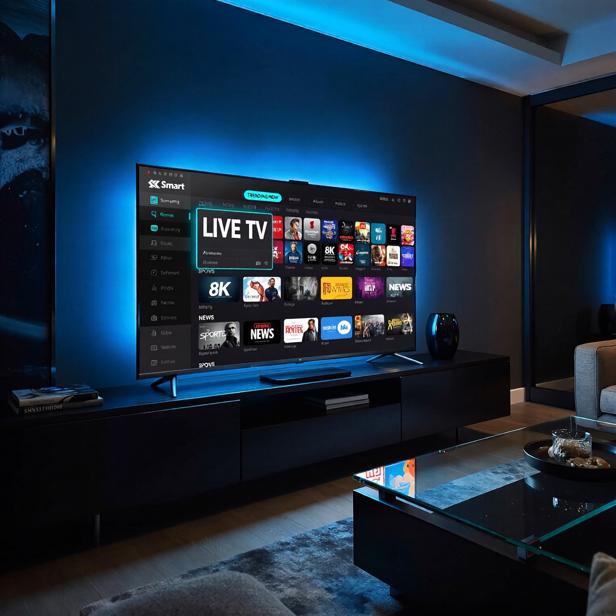 Authorised IPTV subscription setup on a Smart TV in Dubai